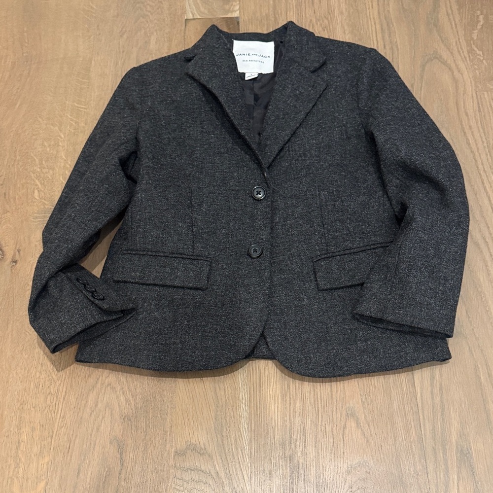 Janie and Jack Dark Gray Kids Blazer